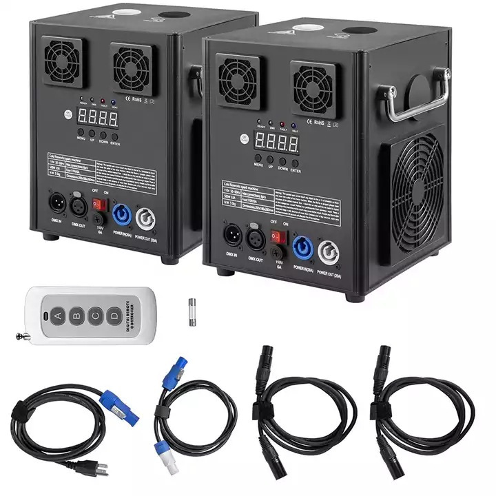 跨境品质舞台电子冷火花特效机烟花机DMX512婚庆婚礼派对酒吧演出生日聚会电子效果氛围礼花机喷泉瀑布冷火焰机工厂详情8