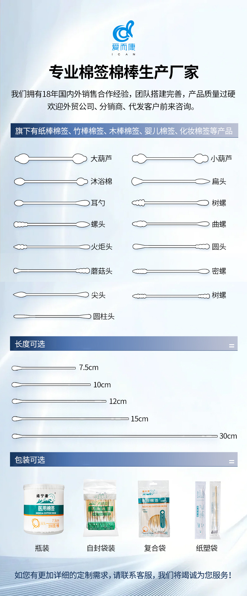 一次性盒装双头100支装棉签婴儿消毒化妆卸妆圆头掏耳朵厂家批发详情7