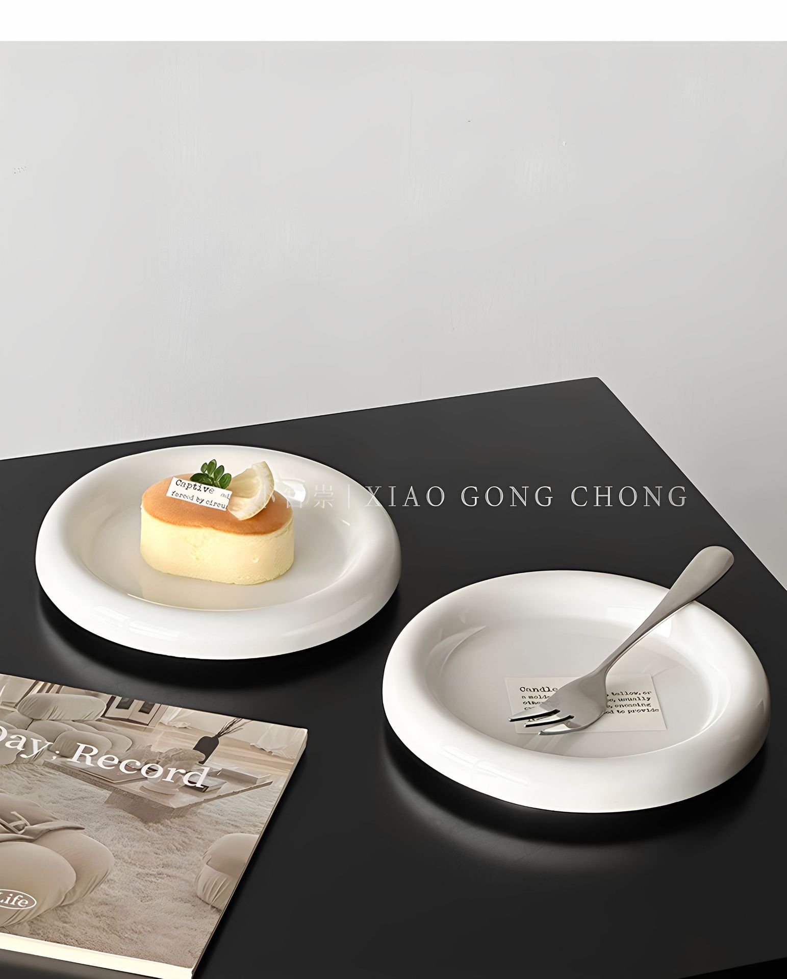 ins风胖嘟嘟甜品盘高颜值家用纯白陶瓷盘奶fufu蛋糕盘早餐盘盘子详情7