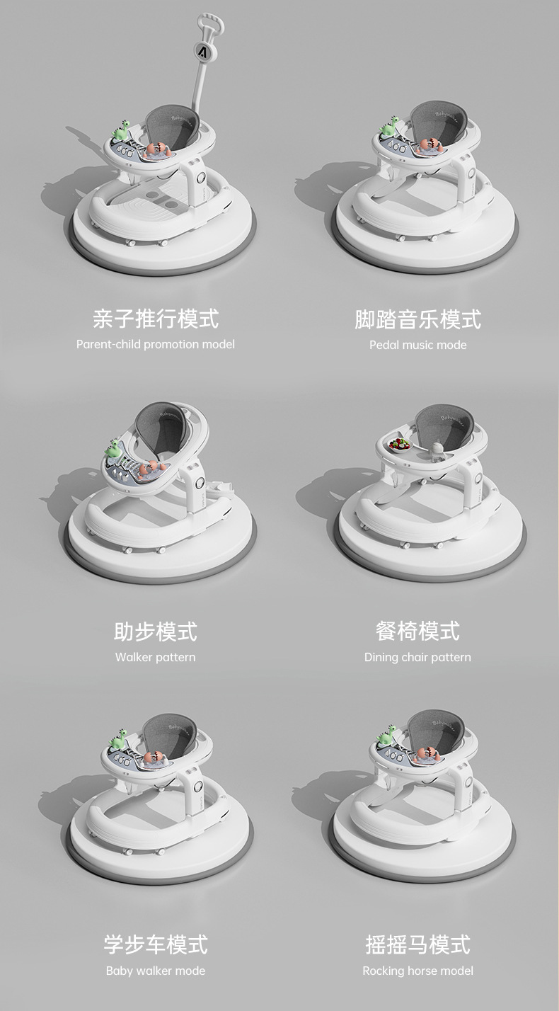 学步车防o型腿婴儿多功能防侧翻手推车宝宝可坐可推学行车起步车详情7