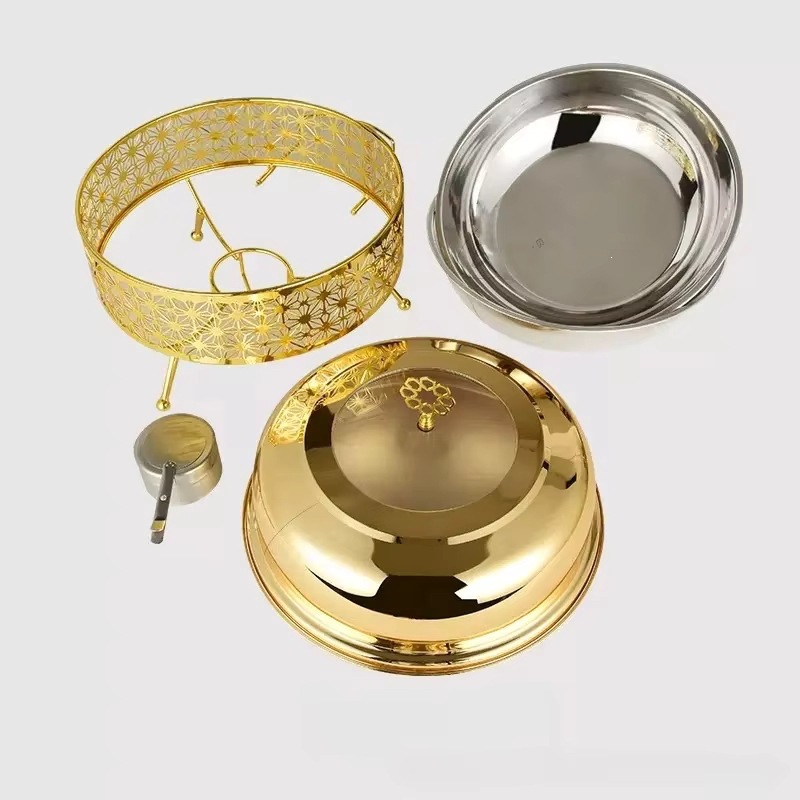 Foreign trade cross-border golden luxury hanging buffet stove Hotel restaurant wedding banquet pic 2