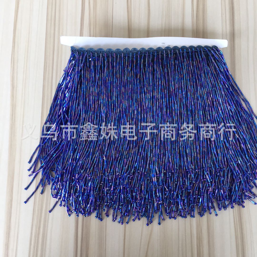 15cm golden tube bead tassels, fashionable handcrafted wedding dress, evening gown and dance dress tassels pic 11