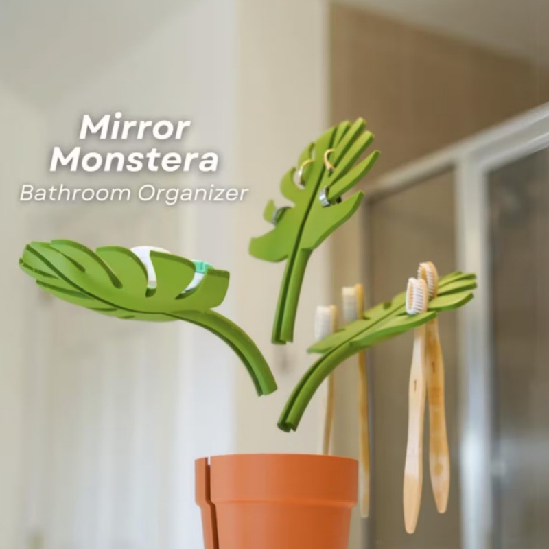 跨境新款Monstera Coaster龟背竹杯垫3D打印植物装饰品塑料工艺摆件详情11