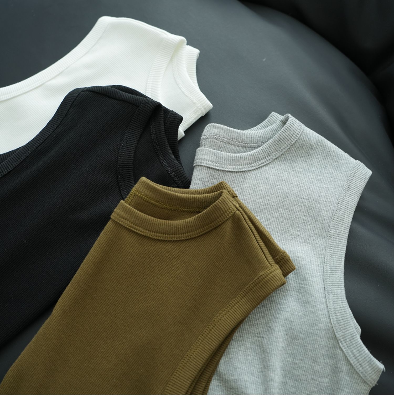 夏季纯棉小圆领吊带背心女纯欲风外穿工字宽肩带遮副乳内搭上衣详情18