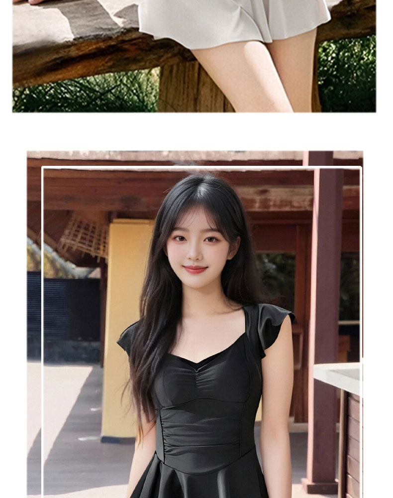 连体泳衣女高级感2025新款显瘦海边遮肉高颜值保守泳装时尚显身材详情11