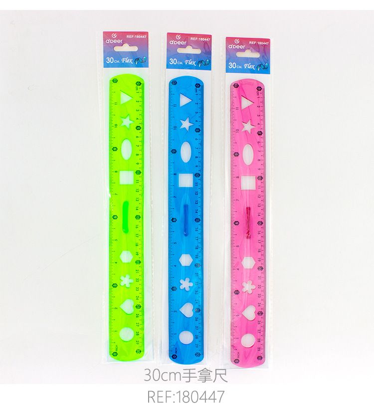 20cm mano tender regla 30cmPVC regla flexible puede doblar puede doblar color gráfico regla logotipo personalizado fabricantes de comercio exterior pic 3