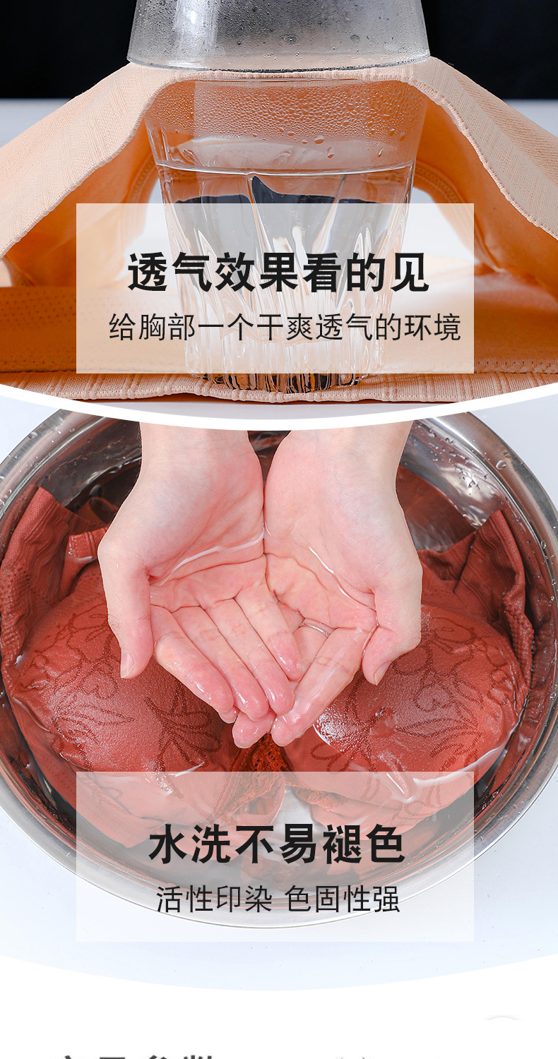 妈妈内衣无钢圈文胸女士薄款背心式胸罩中老年运动内衣加大码胸罩详情7