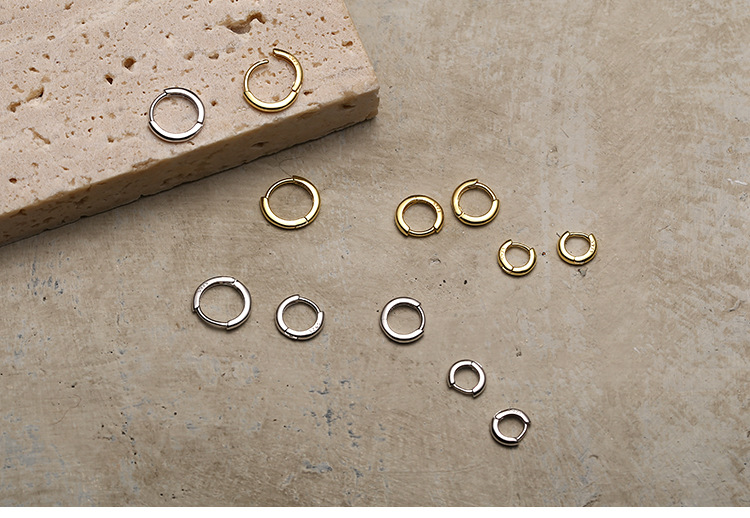 Korean cold and elegant style small ear buckle, INS all-body 925 sterling silver earrings, simple and versatile for women, ear bone stud 0953T pic 2