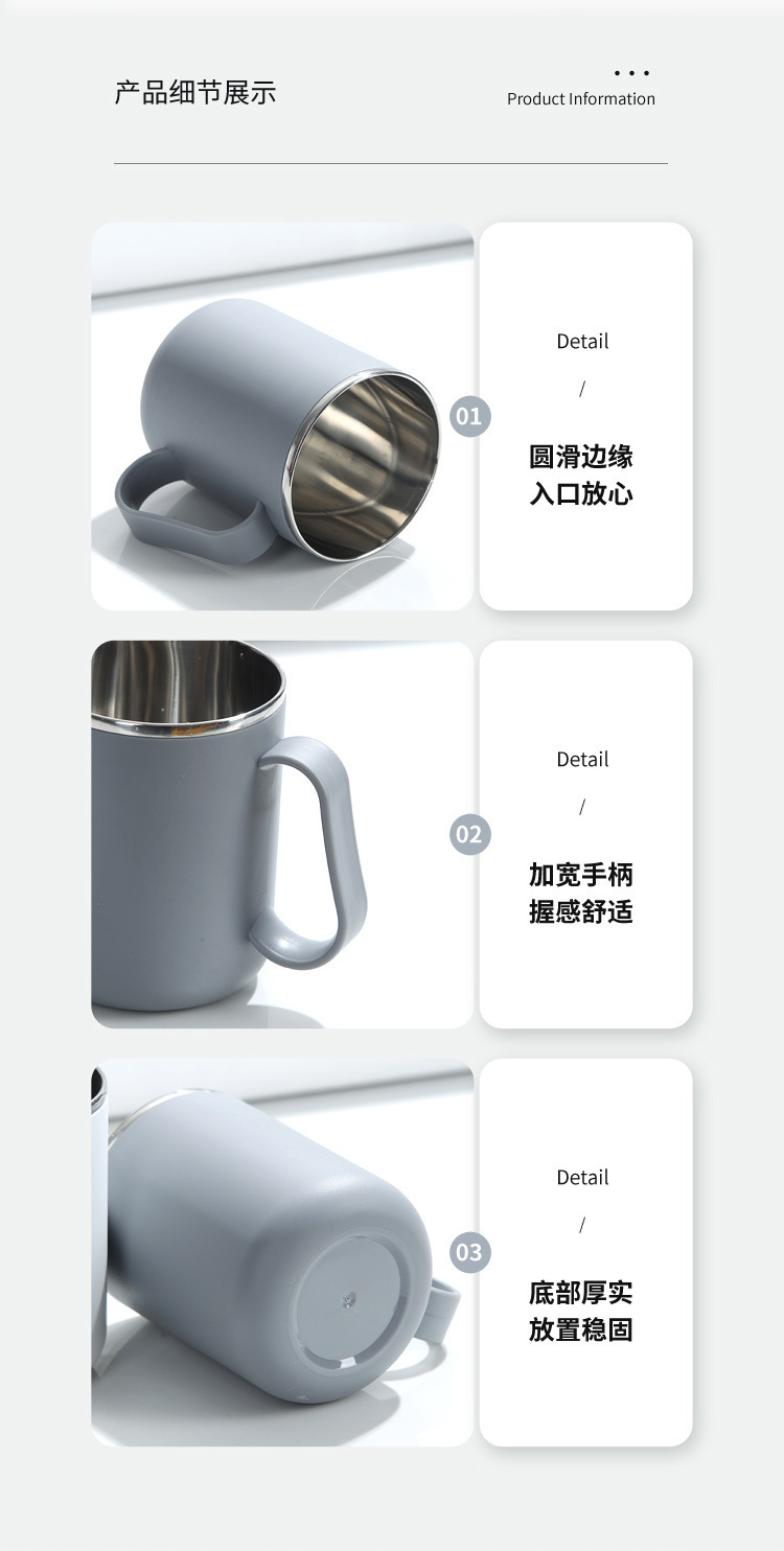 不锈钢漱口杯高颜值情侣刷牙杯子高级感简约儿童牙刷杯牙缸洗漱杯详情23