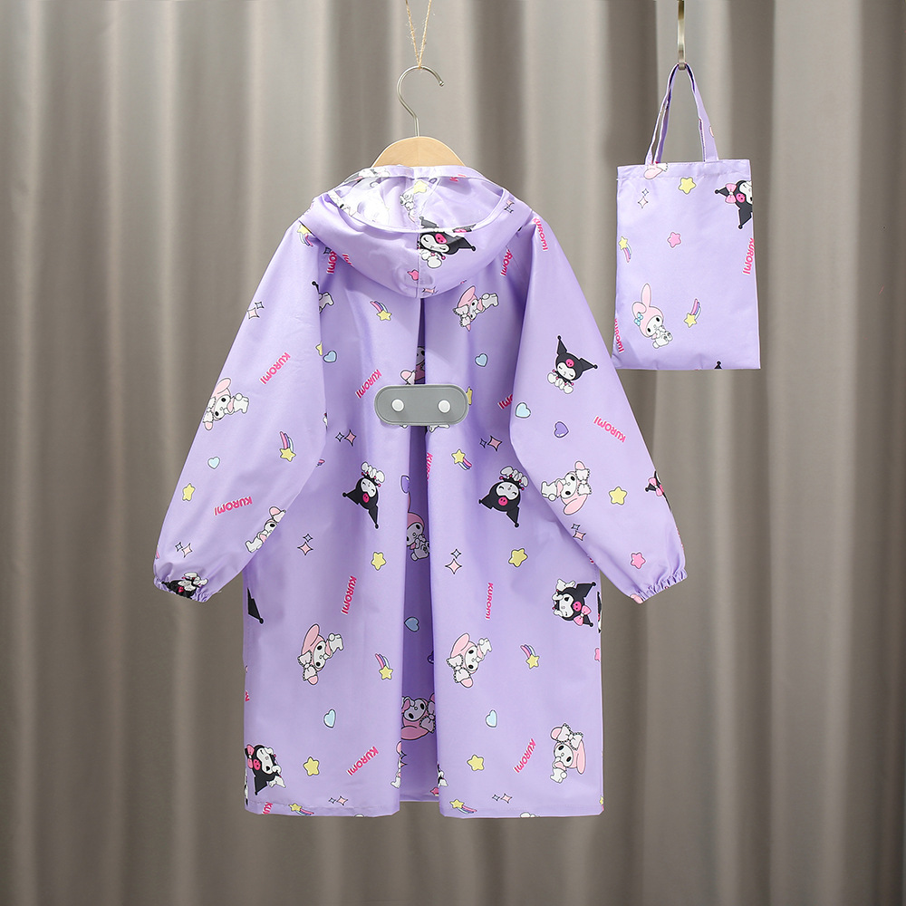 高品质库洛萌奥特儿童雨衣长款书包位大帽檐雨衣中小童雨披强防水详情24