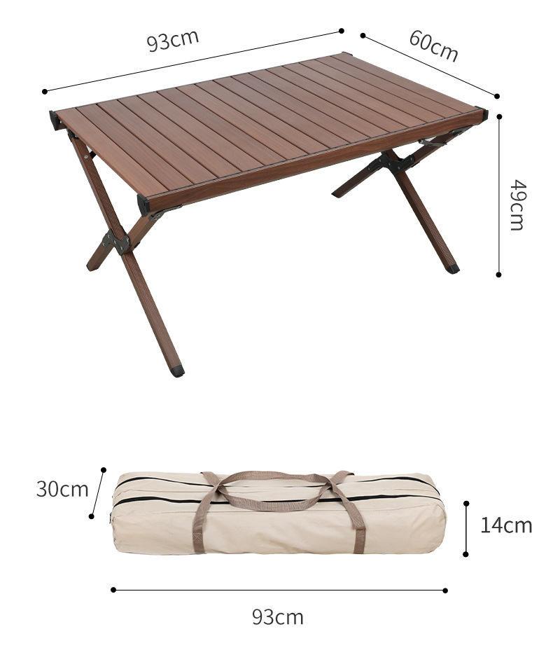 大成户外蛋卷桌折叠桌露营折叠桌摆摊便携桌椅露營自驾装备铝合金详情15