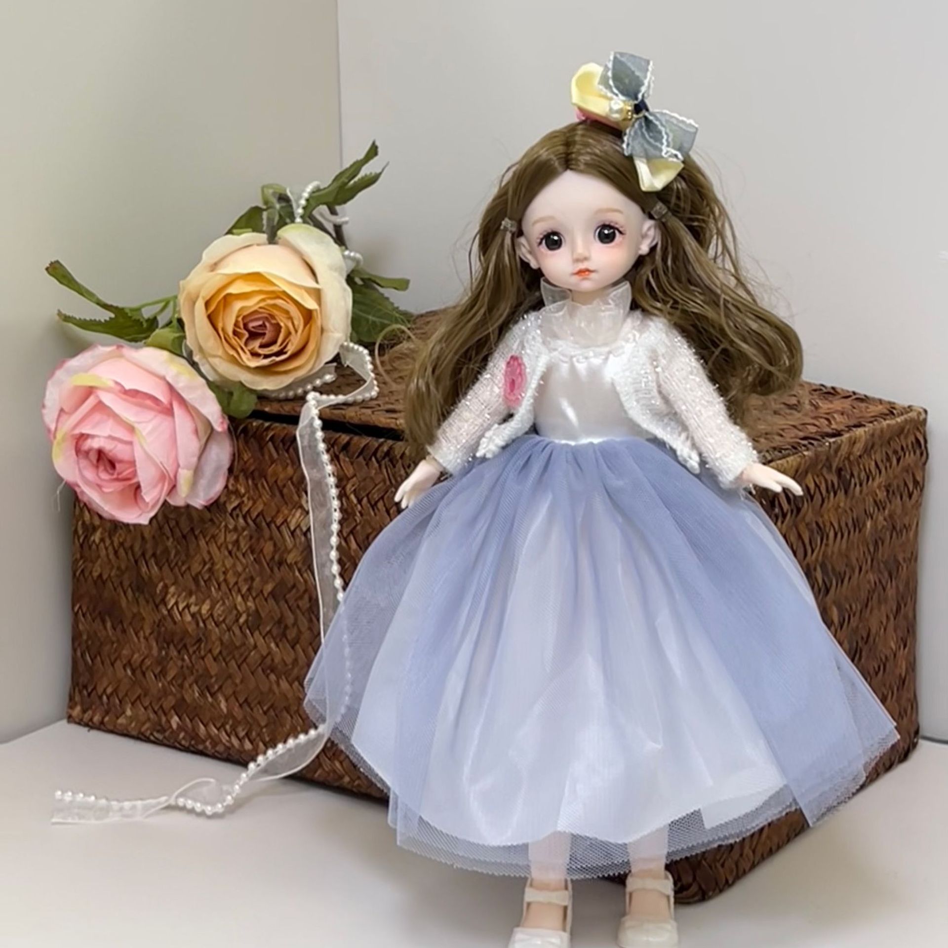 换装30cm洋娃娃公仔女孩衣服小公主玩具套装6分娃衣bjd人偶网红款详情6