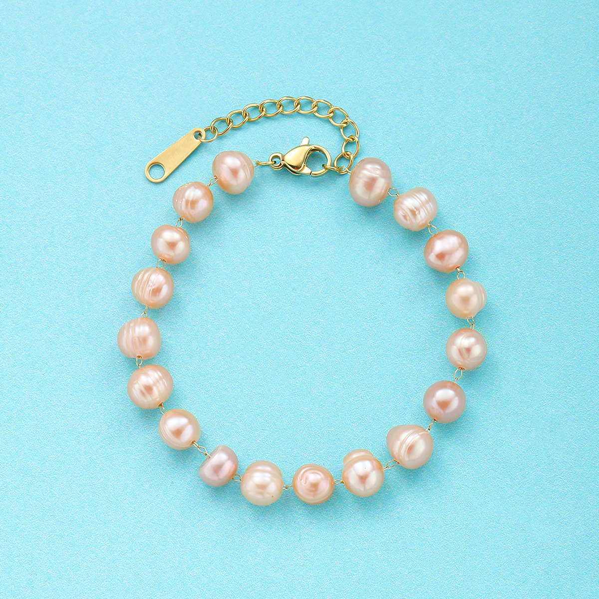 Natural freshwater precious handcrafted bracelets, Baroque pearls, irregular-shaped pearls, versatile light luxury bracelets, pearl wholesale pic 13