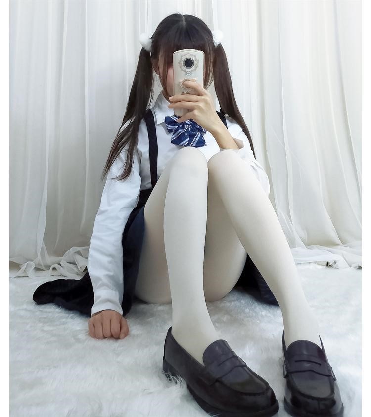 日系奶白色天鹅绒打底连裤黑色丝袜女秋冬加厚保暖软妹春夏季薄款详情4