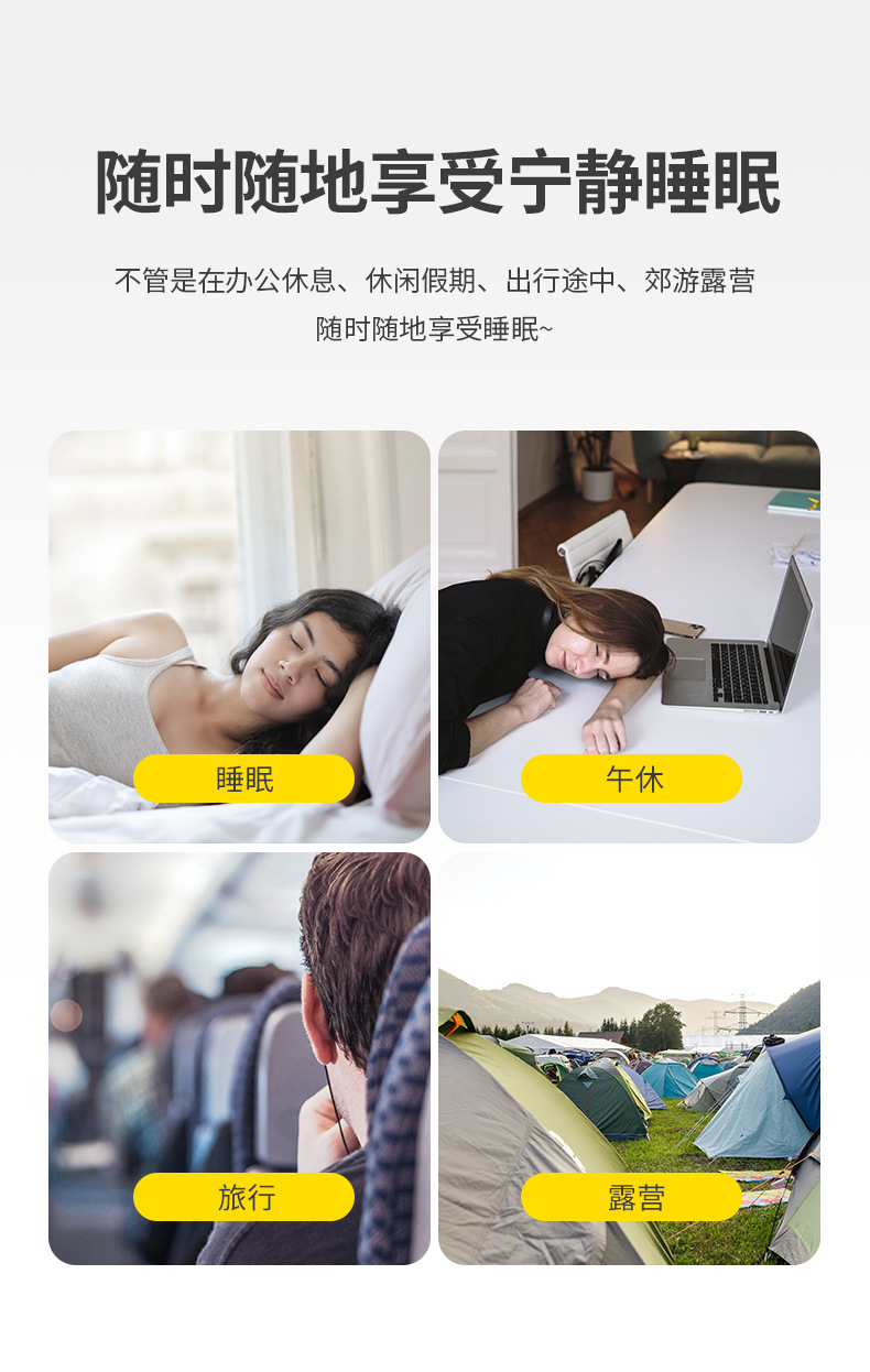 3D海绵眼罩睡眠遮光午休睡觉松紧可调节立体剪裁式透气3d海绵眼罩详情9