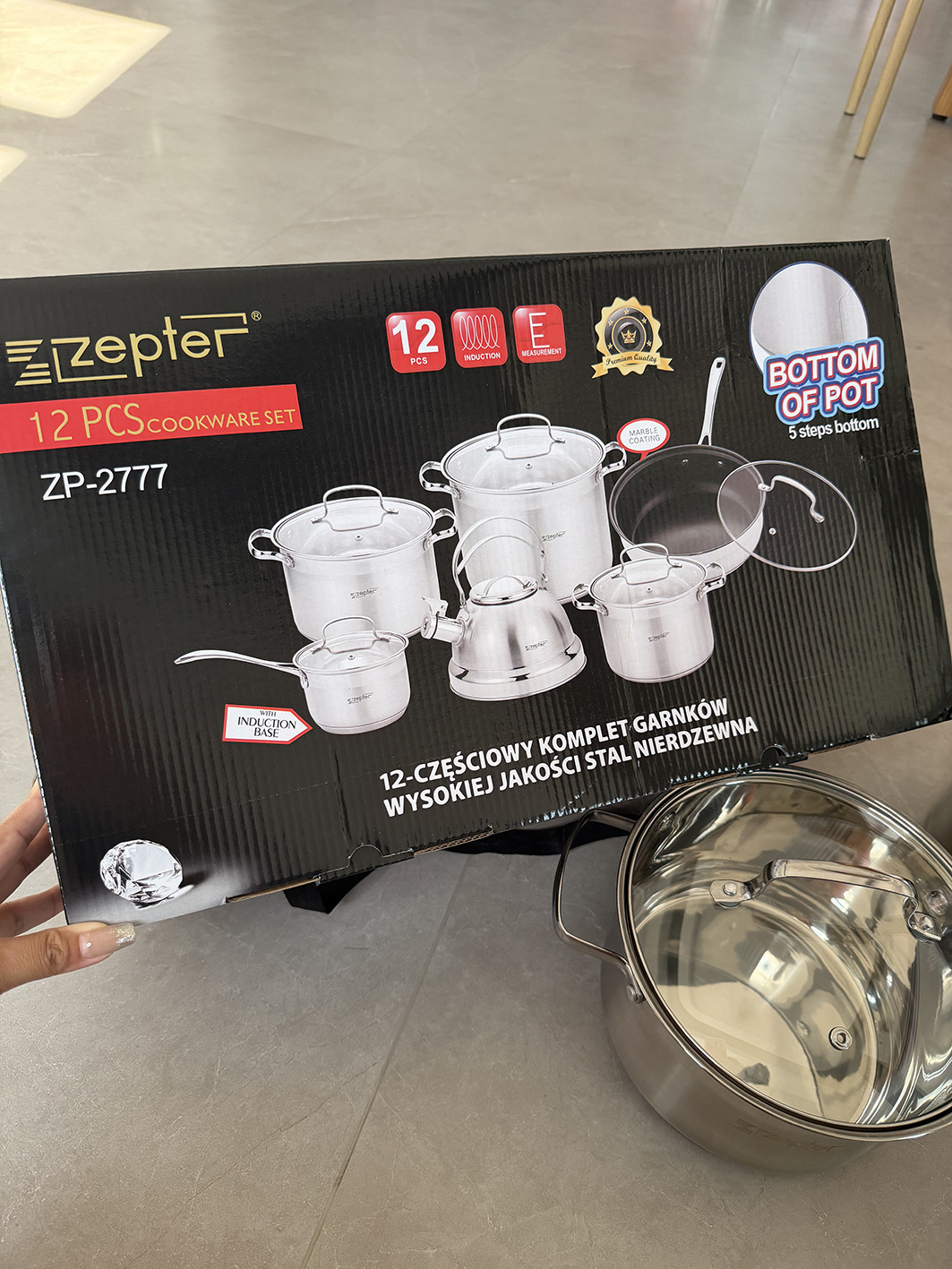 Zepter German 12-piece stainless steel pan ZP2777 non-stick frying pan pic 4