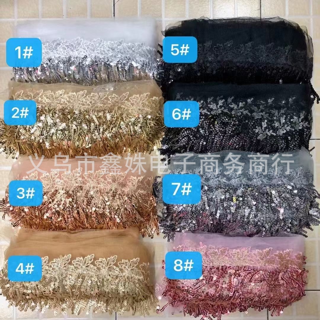 Handmade sequined tassels, fashionable sequined tassels, wedding dresses, evening gowns, dance costumes and tassels pic 6