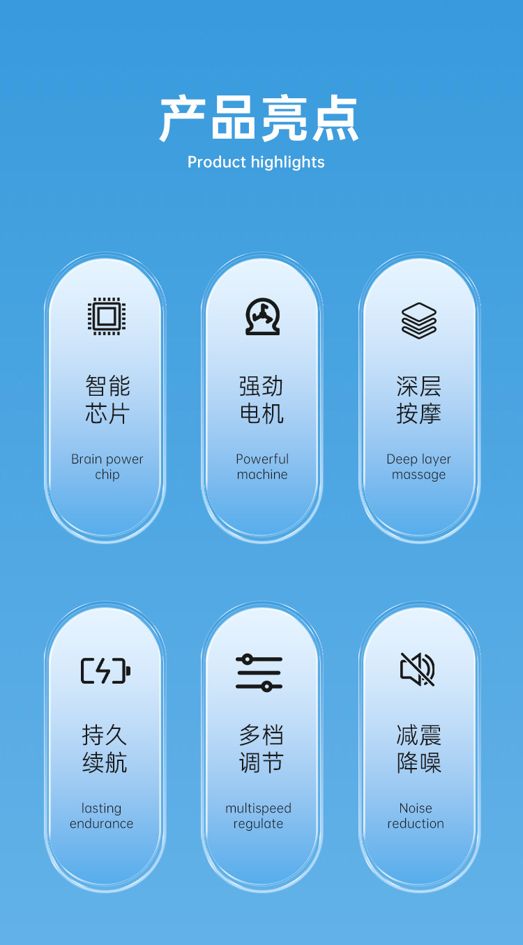 定制家用型筋膜枪 全身筋膜放松便携式高频多档位振动MIN I按摩器详情3