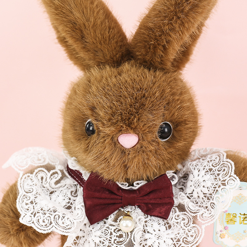 Cute and adorable little rabbit plush toy, sweet and ear-hanging rabbit, fresh and cute birthday gift, rabbit figurine pic 25