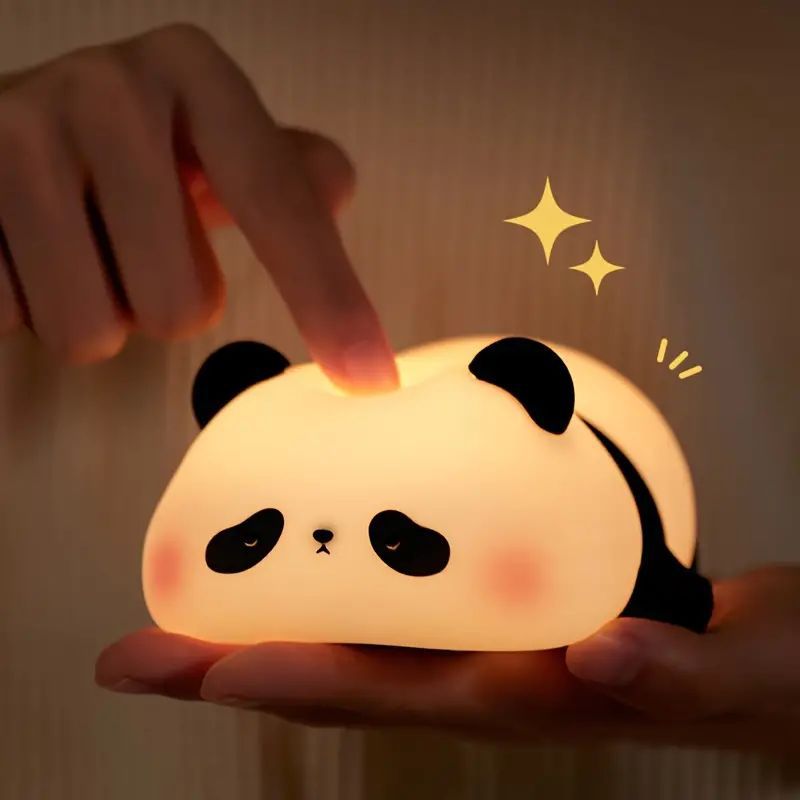 时光秀小熊猫硅拍拍小夜灯 panda国宝花花头头夜灯睡眠灯母婴群体详情2