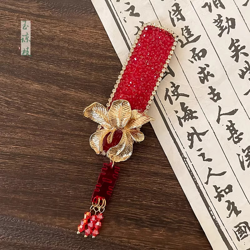Exotic domain style long tassel hair clips for women, new Chinese-style retro fringe seaside clips, ancient style personalized and distinctive earrings pic 6
