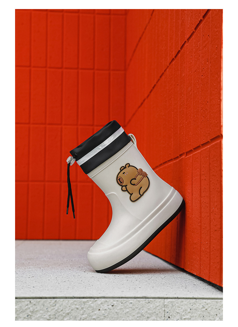 网红卡通时尚雨鞋女款外穿收口防水鞋防滑亲子雨靴女学生可爱胶鞋详情19