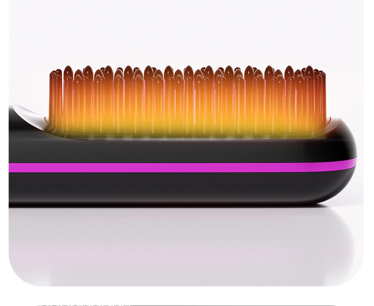 New cross-border LCD charging ceramic wireless heating hair straightening comb, portable portable hair straightening device for both curling and straightening pic 7