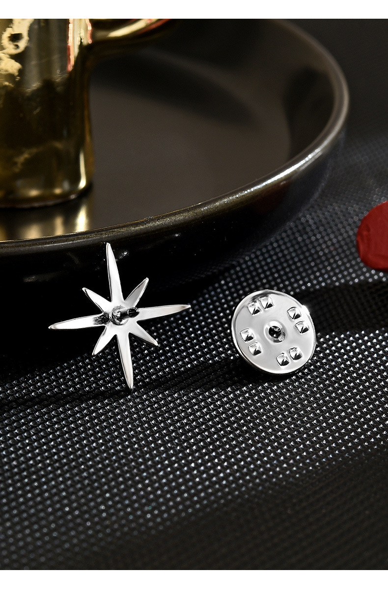 时尚简约款六芒星防走光刺马针小众百搭星星毛衣领针胸花详情17