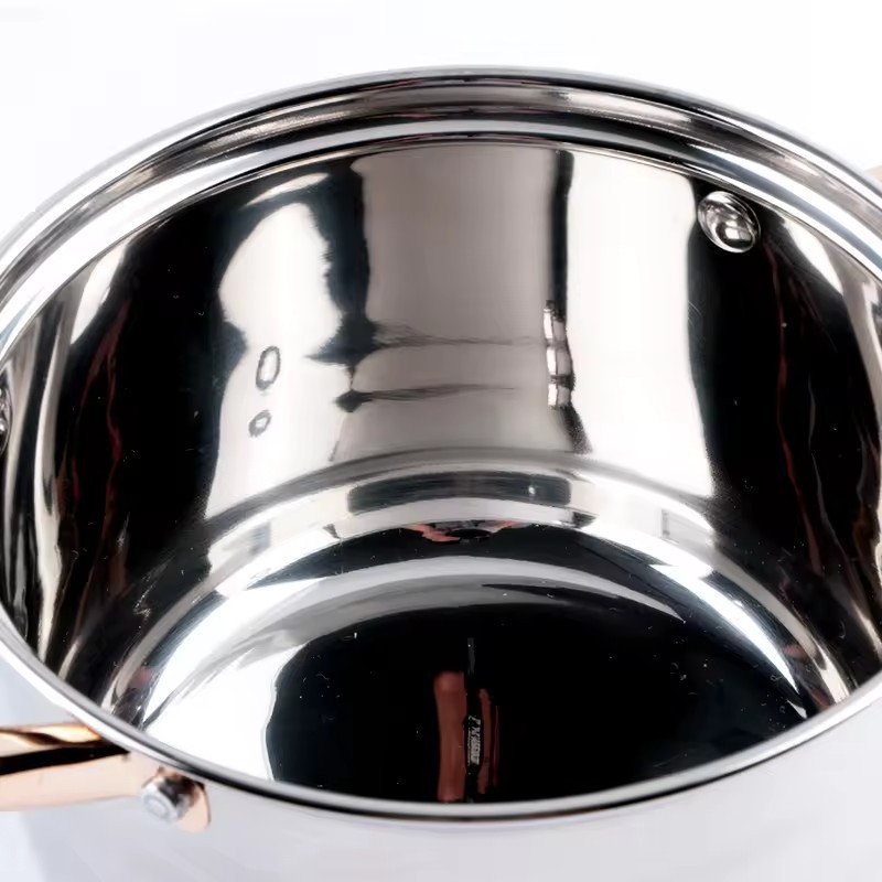 Hot-selling 12-piece stainless steel cookware set, thickened double-bottom soup pot, flat pan, cross-border export pot set pic 18