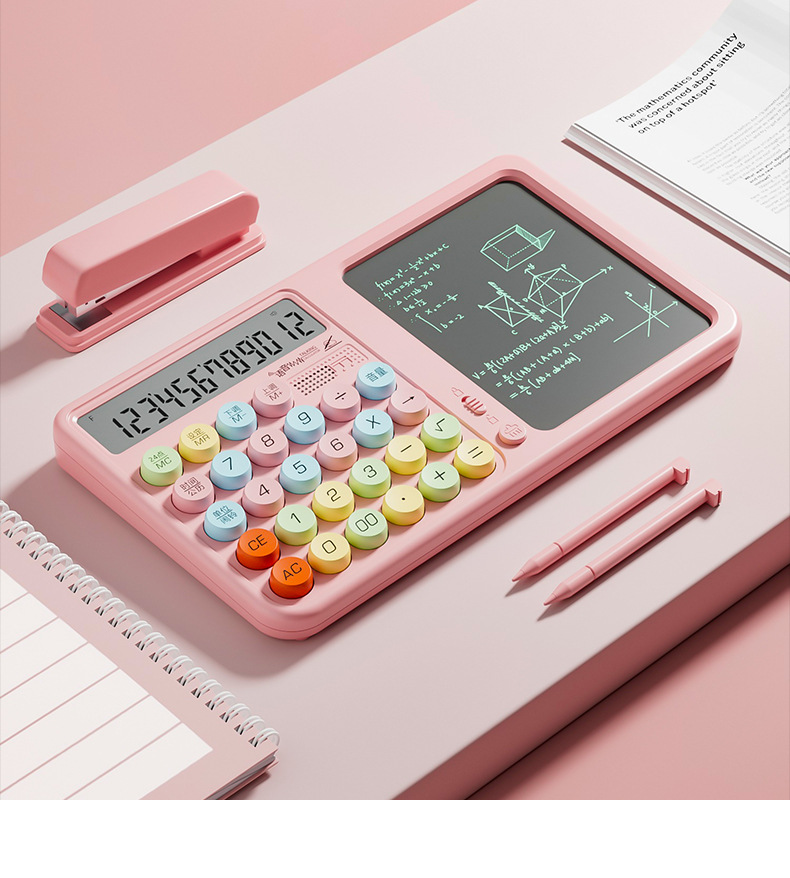 语音款手写板计算器多功能桌面办公备忘录高颜值计算机草稿记账详情15