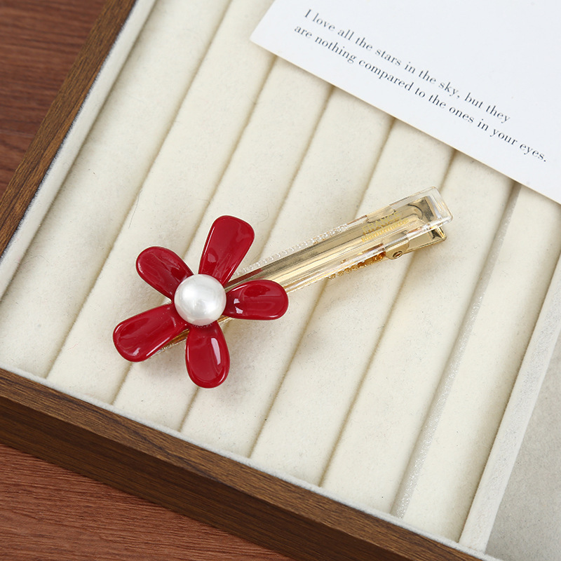 精致花朵鸭嘴夹字夹后脑勺侧边刘海碎发卡简约百搭侧边碎头饰批发详情10