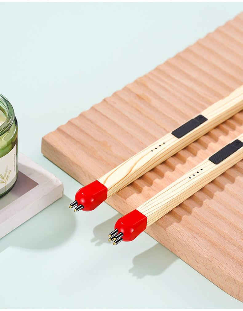 JL821创意火柴头香薰蜡烛加长煤气灶电子充电点火器点打火机详情7