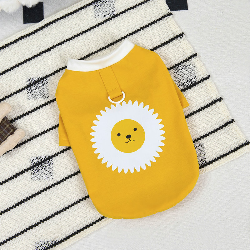 Summer dog clothing, thin T-shirt, fashionable striped Teddy Pomeranian vest, small dog pet sunshine T-shirt pic 9