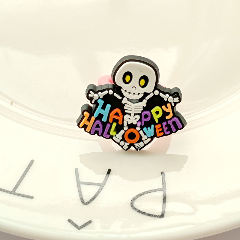 2025新款pvc儿童卡通戒指韩版diy戒子硅胶指环 万圣节节派对戒现详情6