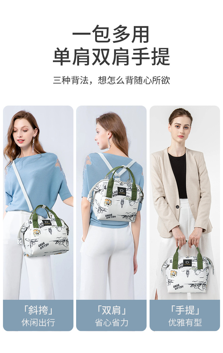 2024 New casual portable Mom bag, multi-functional lightweight storage bag, waterproof and heat-insulating multi-compartment outdoor backpack pic 4