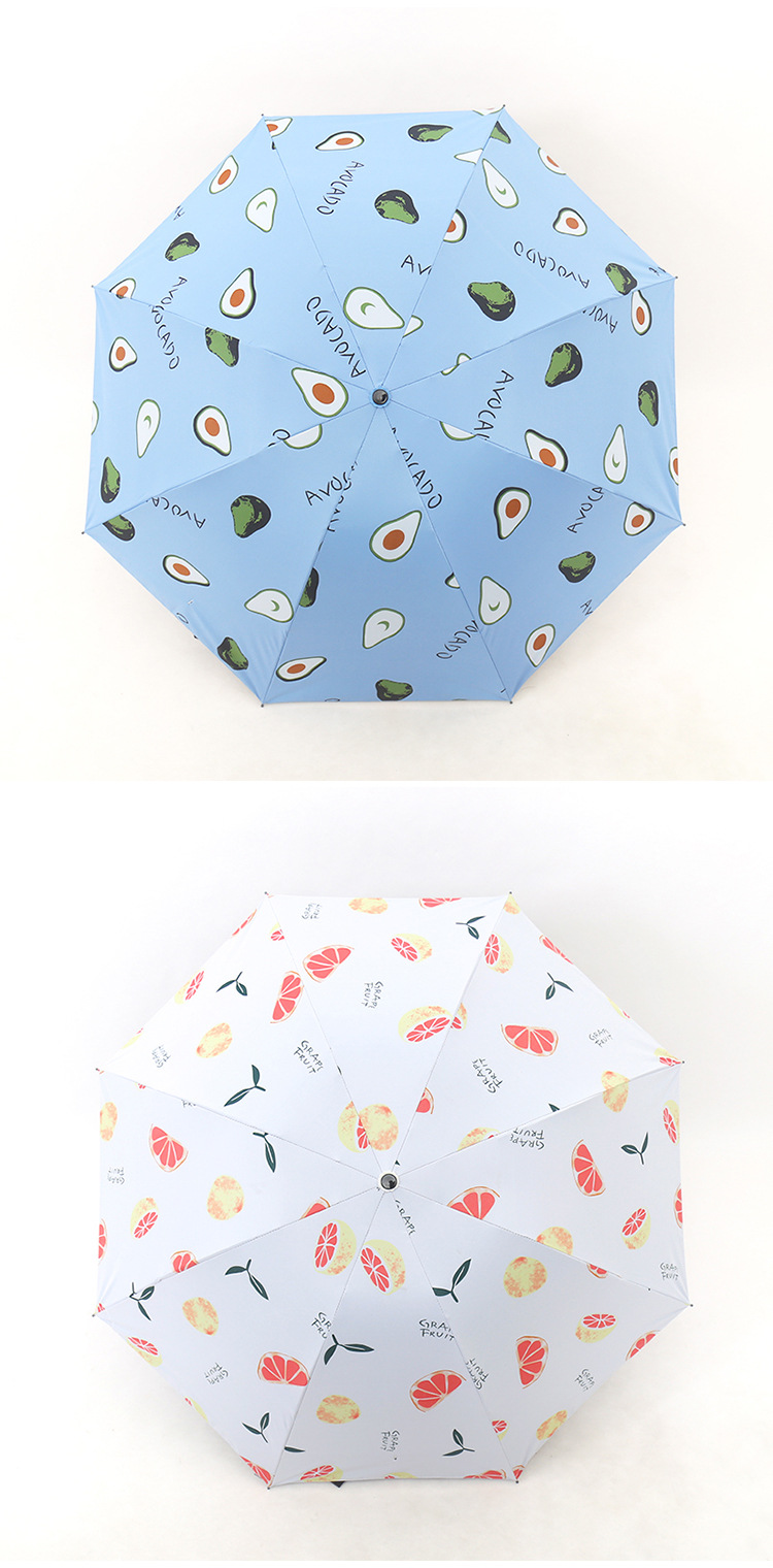夏季新品水果伞三折折叠防晒防紫外线遮阳伞晴雨两用太阳伞广告伞详情10