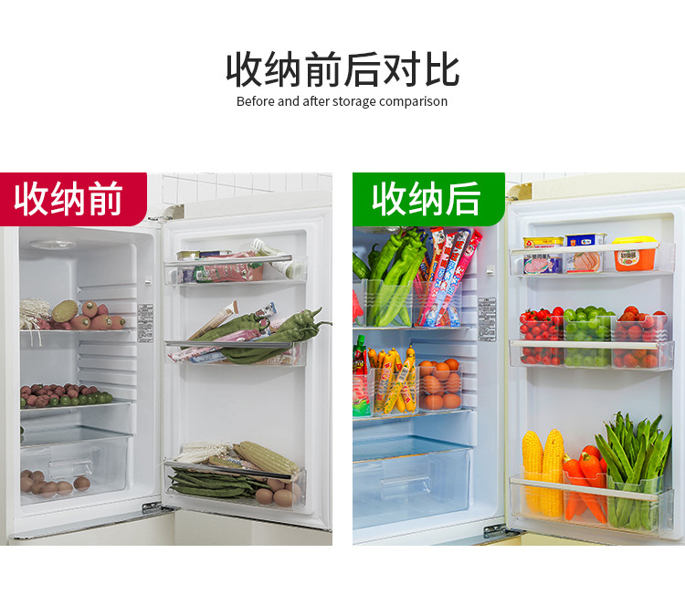 冰箱侧门收纳盒鸡蛋食品级姜保鲜盒家用侧面内侧储物厨房冷冻神器详情2
