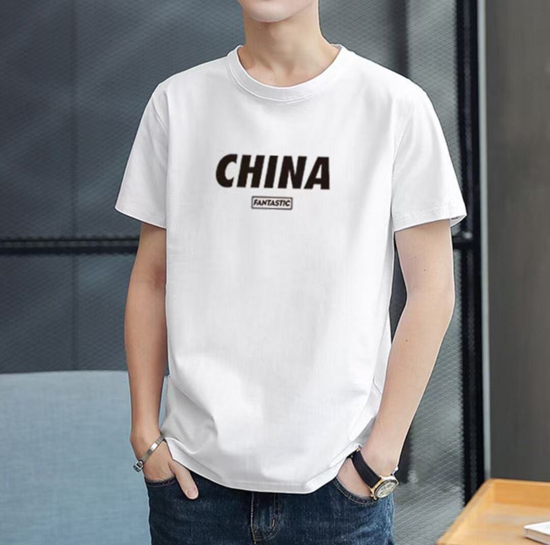 Wholesale of 2025 new summer pure cotton round-neck half-sleeved T-shirts for both men and women, loose short sleeves pic 14