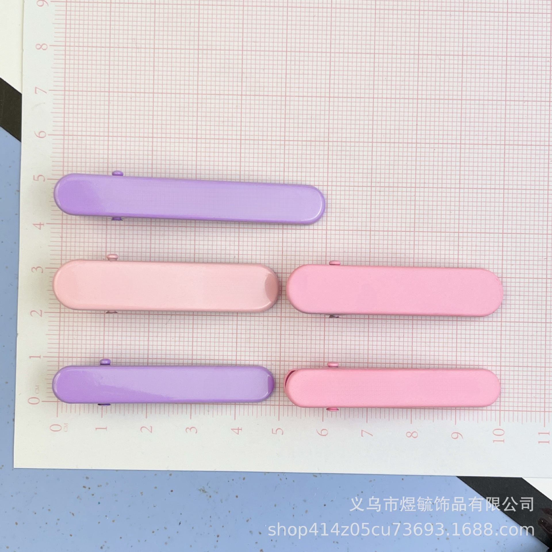 有痕马卡龙发夹奶油胶DIY一字夹糖果色鸭嘴夹彩色刘海侧边夹材料详情4