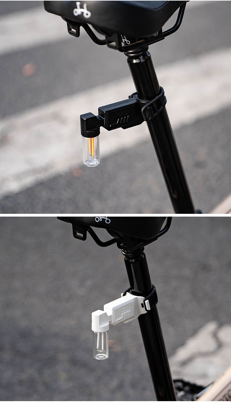 High-transparency glass taillights for bicycles, 360° visible safety USB warning lights, waterproof and long-lasting night riding equipment pic 13