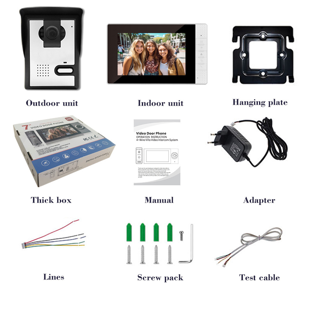 可视门铃对讲家用高清视频彩色小区别墅夜视红外智能门铃详情12