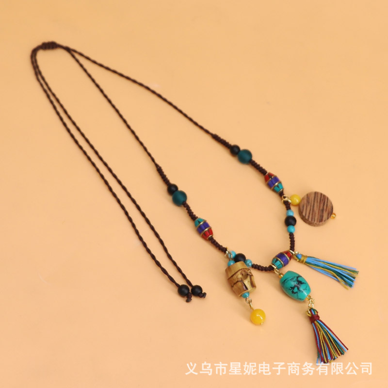 Ethnic style, Bohemian style, multi-treasure necklaces, cheongsams, cotton and linen clothes, accessories, collectibles, tassels, necklaces, best-selling wholesale items pic 11