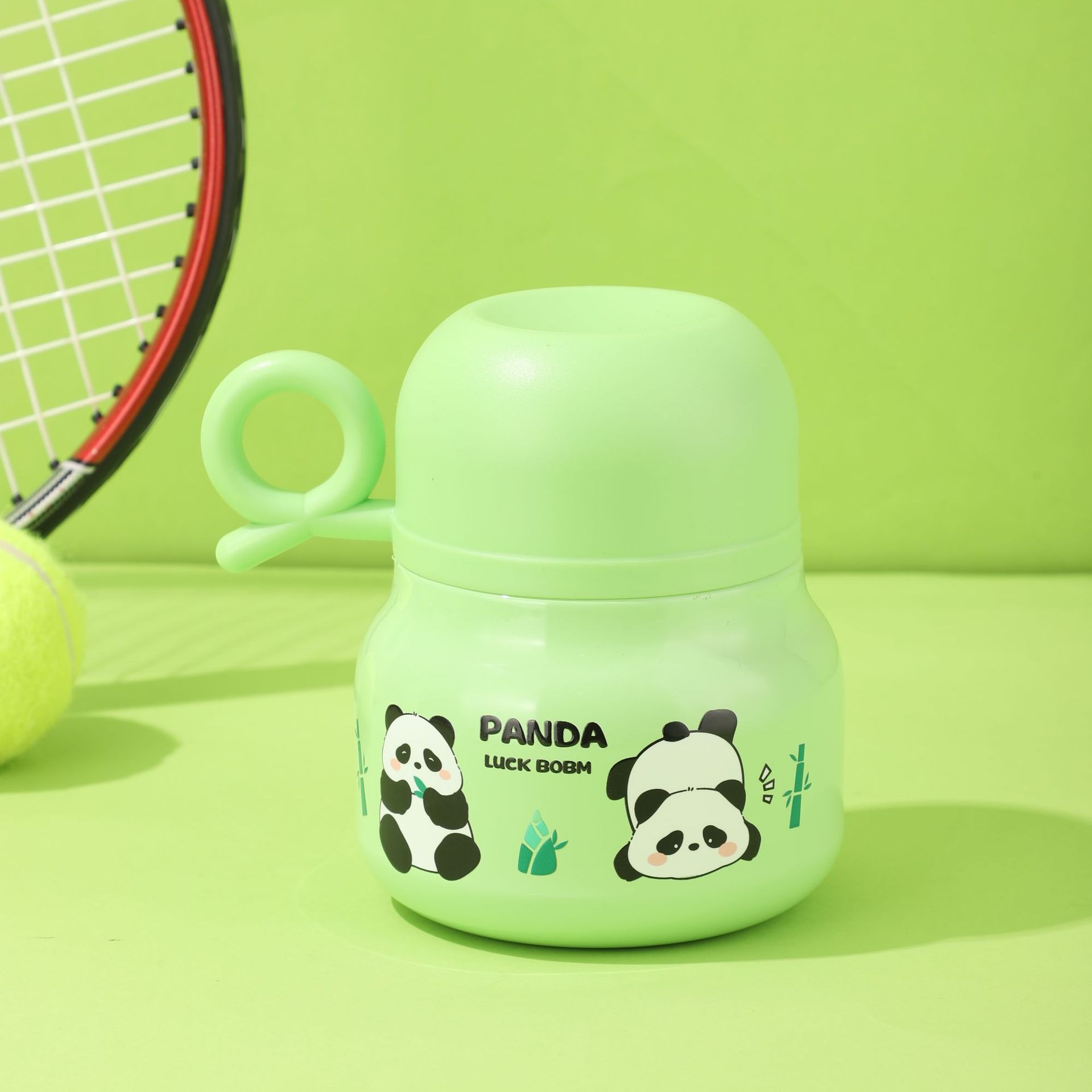 国潮产品316不锈钢熊猫泡泡焖烧杯可爱女生高颜值保温杯双层带杯勺批发详情2