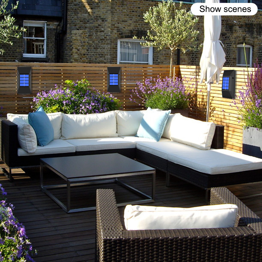 Solar wall lamps, outdoor decorative garden and courtyard wall lamps, waterproof up and down luminous, outdoor decorative fence lamps pic 6