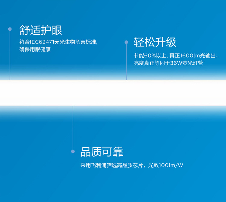飞利浦T8led灯管1.2米超亮一体化日光灯管飞凡高光管8w16w18W22W详情13