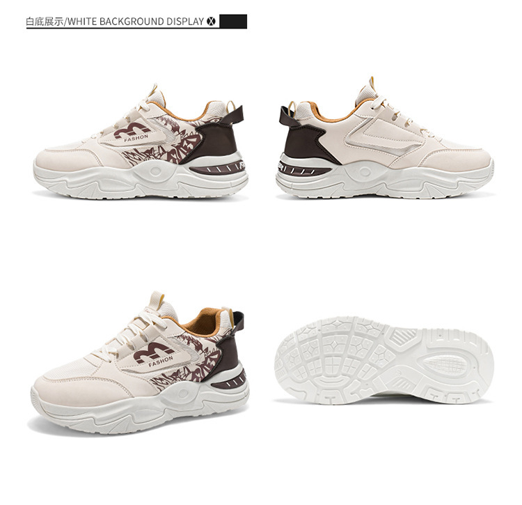 夏季男鞋新款透气网面运动鞋男士潮流百搭小白鞋厚底休闲老爹鞋男详情23