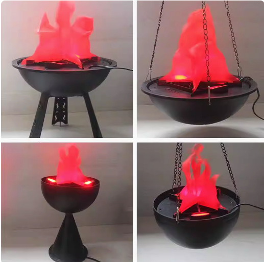 火焰盆火焰灯万圣节节日仿真鬼屋氛围灯台式LED仿真火盆酒吧火焰灯装饰详情1