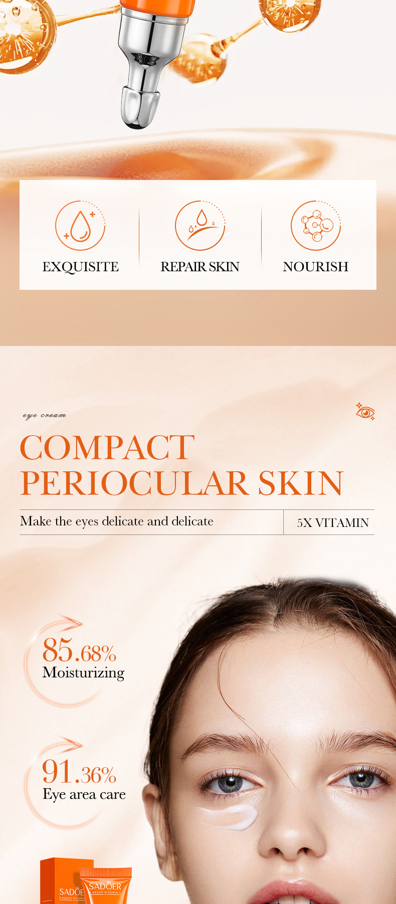 全英文SADOER五重维C提亮护肤礼盒 护肤品套盒跨境外贸批发详情21