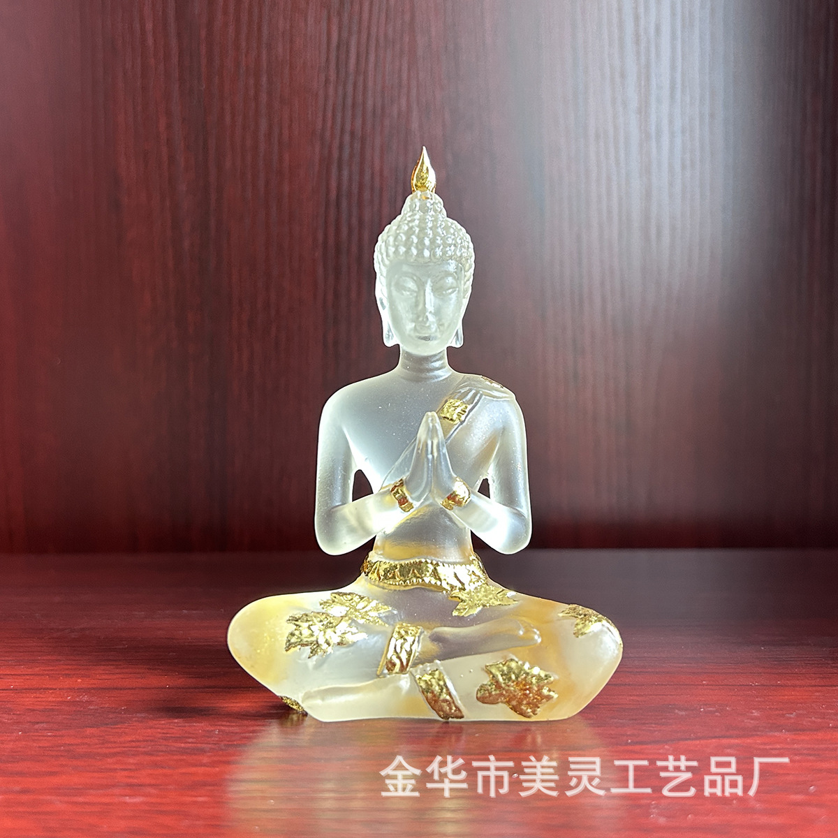 水琉璃佛像合手坐佛跨境热销禅意居家饰工艺品泰式印度佛树脂摆件详情16
