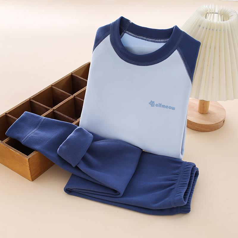 线衣线裤保暖内衣套装2024儿童宝宝秋衣秋裤打底新款德绒睡衣女童详情3